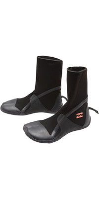 2023 Billabong Womens Synergy 3mm Hidden Split Toe Wetsuit Boots ABJWW00102 - Negro