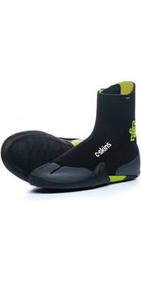 2023 C-Skins Junior Legend 5mm Zipped Round Toe Wetsuit Boots C-BOLE5JZ - Black / Flash Green / Charcoal