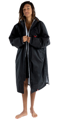 2023 Dryrobe Advance Long Sleeve Changing Robe / Poncho DALSV3 - Black / Grey
