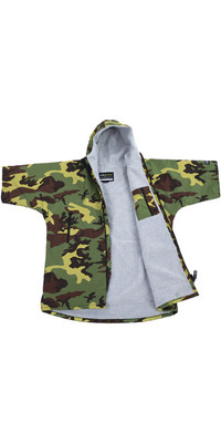 2023 Dryrobe Junior Advance Short Sleeve Changing Robe / Poncho V3KSS - Camo / Grey