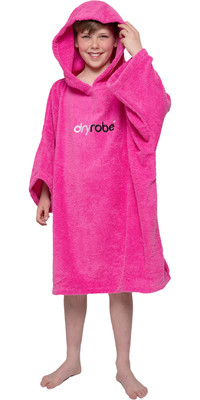 2023 Dryrobe Junior Toalha com capuz de algodão orgânico para mudar de roupa / Poncho V3OCT - Rosa