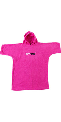 2024 Dryrobe Junior Toalla Con Capucha De Algodón Orgánico Cambio Robe V3 V3OCT - Pink