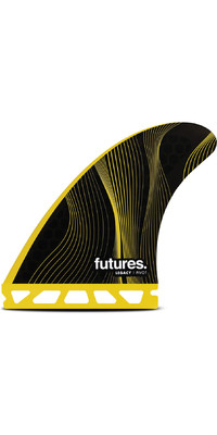 2023 Futures P6 Legacy Thruster Medium Surfboard Fins FHCP6 - Yellow