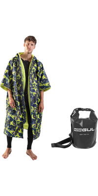 2023 GUL Evorobe Hooded Changing Robe & Gul 5L Heavy Duty Dry Bag Bundle AC0128NAV1 - Camo / Black