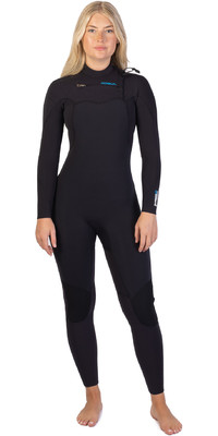 2024 Gul Womens Flexor Recore 3/2mm GBS Chest Zip Wetsuit FX1215/C2 - Black / Recore