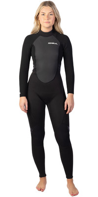 2024 Gul Womens Response 3/2mm Back Zip Wetsuit RE1319-C1 - Black
