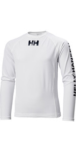 2023 Helly Hansen Junior Waterwear Rash Vest 34026 - Weiß