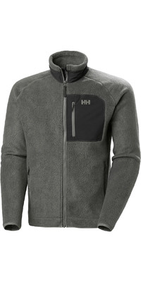 2024 Helly Hansen Da Uomo Panorama Pile Fleece Block Jacket 49460 - Concrete