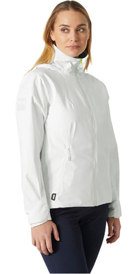 2023 Helly Hansen Mulher HP Racing Lifaloft Hooded Sailing Jacket 34268 - White