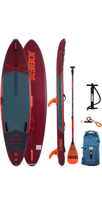 2024 Jobe Aero Mohaka 10'2 Stand Up Paddle Board Paquet 486422002 - Rouge / Orange - Planche, Sac, Pompe, Pagaie Et Leash