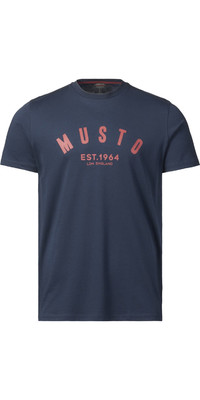 2024 Musto T-shirt De Manga Curta Marina Para Homem 82513 - Navy