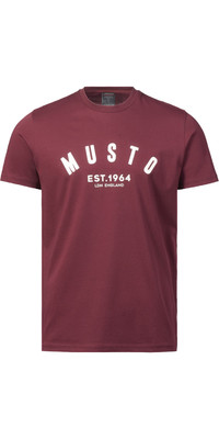 2024 Musto T-shirt De Manga Curta Marina Para Homem 82513 - Windsor Wine