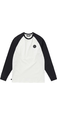 2023 Mystic T-shirt A Maniche Lunghe Scope Da Uomo 35105.23015 - Nero / Bianco