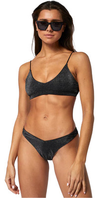 2023 Mystic Top de bikini Bruna para mujer 35109.230283 - Negro / Purpurina