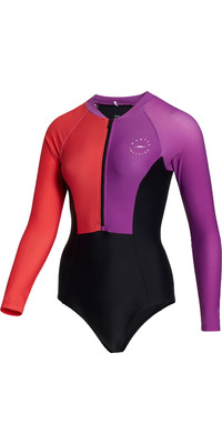 2023 Mystic Womens Jayde Long Sleeve Swimsuit 35001.230160 - Sunset Purple