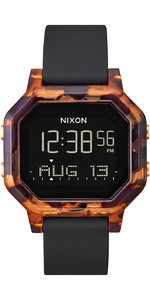 2023 Nixon Reloj De Surf Sirena A1210 - Tortuga Negra