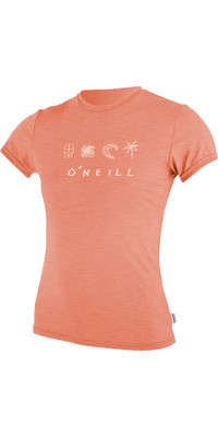 2023 O'Neill Girls Hybrid Short Sleeve Sun Shirt 5566 - Nectar