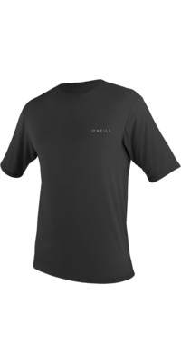2023 O'Neill Mens Basic Skins 30+ Short Sleeve Sun Shirt 5087 - Black