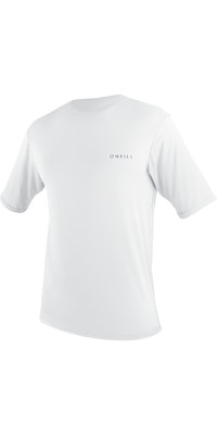 2024 O'Neill Mens Basic Skins 30+ Short Sleeve Sun Shirt 5087 - White