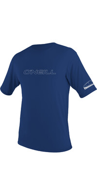 2024 O'Neill Hombres Basic Skins Camiseta De Manga Corta Sun Rash 3402 - Navy