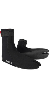 2023 O'Neill Heat Ninja 5/4mm Split Toe Wetsuit Boots 5556 - Preto