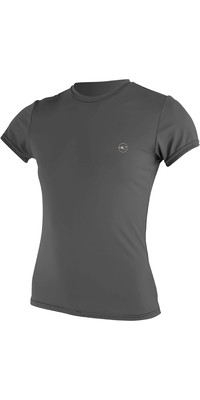 2023 O'Neill Womens Basic Skins 30+ Short Sleeve Sun Shirt 5089 - Graphite