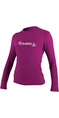 2024 O'Neill Womens Basic Skins Long Sleeve Rash Tee 4340 - Fox Pink
