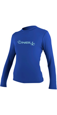 2024 O'Neill Womens Basic Skins Long Sleeve Rash Tee 4340 - Tahitian Blue