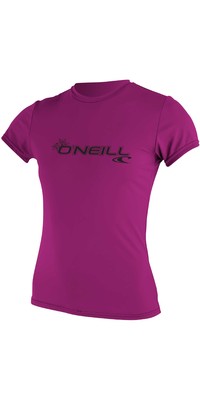 2023 O'neill Women's Basic Skins Kurzarm-Shirt 3547 - Fuchsrosa