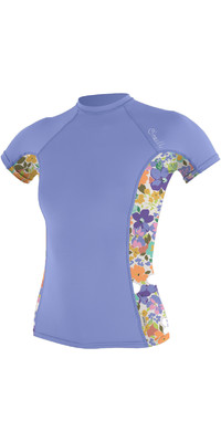 2024 O'Neill Womens Side Print Short Sleeve Rash Vest 5405S - Lily / Samiflor