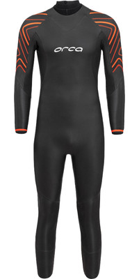 2024 Orca Männer Vitalis Thermal Rückenreißverschluss Open Water Swim Neoprenanzug NN2U - Black