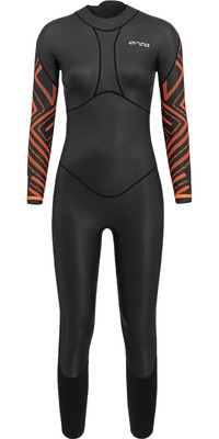 2023 Orca Womens Vitalis Breast Stroke Back Zip Open Water Swim Wetsuit NN6B4801 - Black