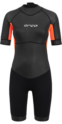 2023 Orca Womens Vitalis Openwater Shorty Wetsuit NN6Y - Preto