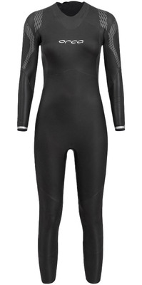 2024 Orca Frauen Zeal Perform Rückenreißverschluss Open Water Swim Neoprenanzug NN6F4601 - Black