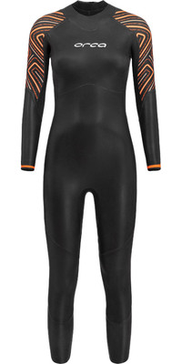 2024 Orca Dames Zeal Thermal Rug Ritssluiting Open Water Swim Wetsuit NN6T4801 - Black