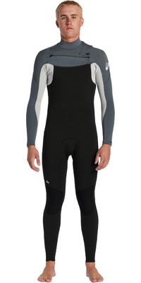 2023 Quiksilver Hombres Everyday Sessions 4/3mm Gbs Chest Zip Neopreno EQYW103201 - Black / Ash