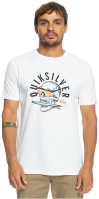 2023 Quiksilver Mens Rockin Skull T-shirt EQBZT045 - White