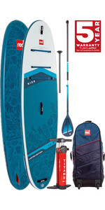 2023 Red Paddle Co 10'6" Ride Limited Edition Stand Up Paddle Board, Tasche, Pumpe, Leine &amp; Hybrid Tough Paddle Package - Bl
