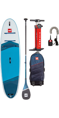 2024 Red Paddle Co 10'6 Ride Stand Up Paddle Board, taske, pagaj, pumpe og snor - førsteklasses pakke
