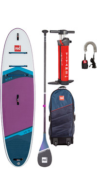 2024 Red Paddle Co 10'6 Ride Stand Up Paddle Board, taske, padler, pumpe og snor - Prime Purple-pakke