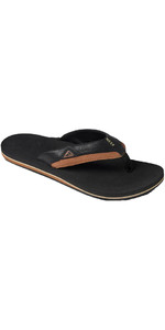 2023 Reef Mens Cushion Dawn Flip Flops Ci6557 - Schwarz / Tan