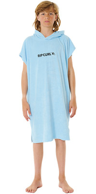 2023 Rip Curl Junior Brand Serviette à capuche Peignoir à langer / Poncho 007BTO - Cool Blue