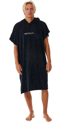 2023 Rip Curl Brand Toalha Com Capuz Para Mudar Robe / Poncho 00ZMTO - Black / Cinzento
