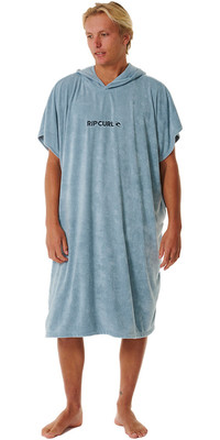 2023 Rip Curl Mens Brand Hooded Towel Changing Robe / Poncho 00ZMTO - Bleu poussière