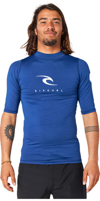 2023 Rip Curl Hombres Corps Manga Corta Lycra Vest 12jmrv - Navy