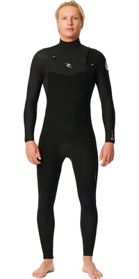 2023 Rip Curl Mens Dawn Patrol 4/3mm Chest Zip Wetsuit 157MFS - Black