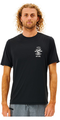 2023 Rip Curl Camiseta De Manga Corta Icons Surf Lite 12cmrv - Negro