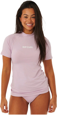 2023 Rip Curl Womens Classic Surf Short Sleeve Rash Vest 15HWRV - Lilac
