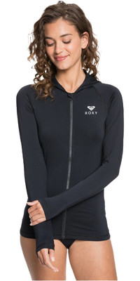 2023 Roxy Womens Essentials Hooded Long Sleeve Rash Vest ERJWR03495 - Anthracite