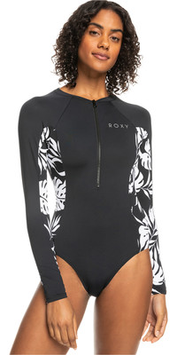 2023 Roxy Womens New Panels Detail Long Sleeve Surf Suit ERJWR03632 - Anthracite